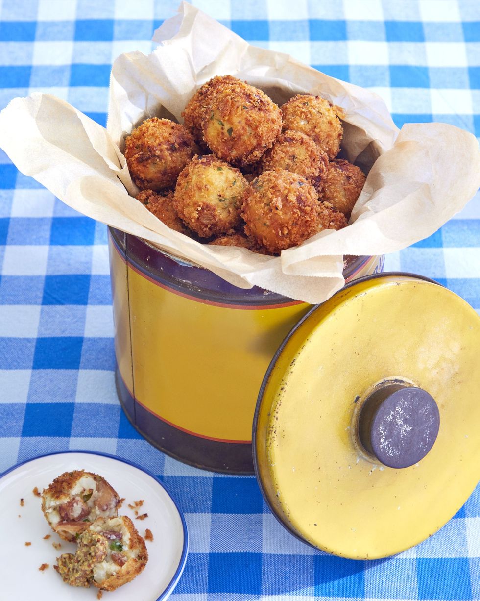fried german potato salad bites